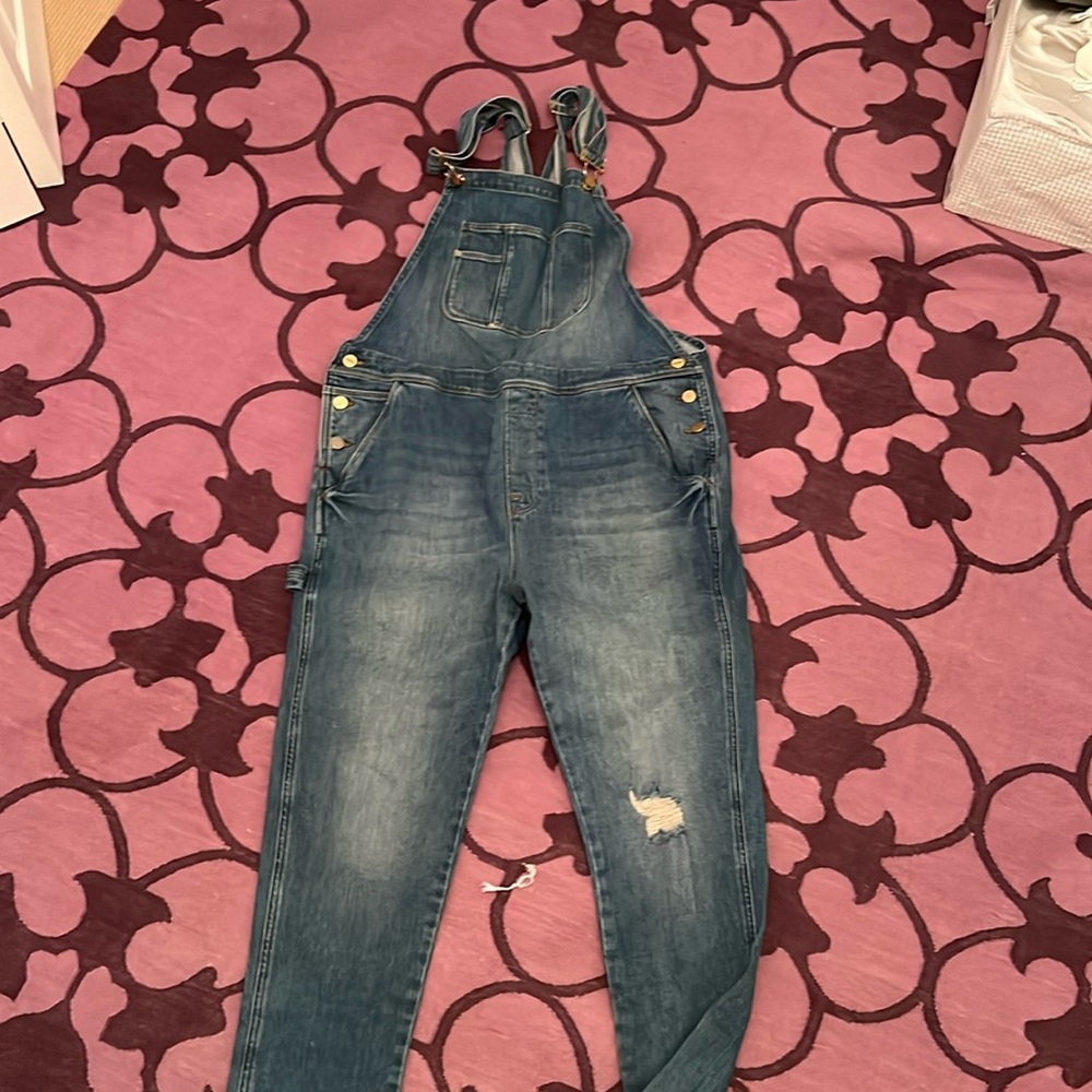FRAME Le Garcon Crop Boyfriend overalls size L NWOT